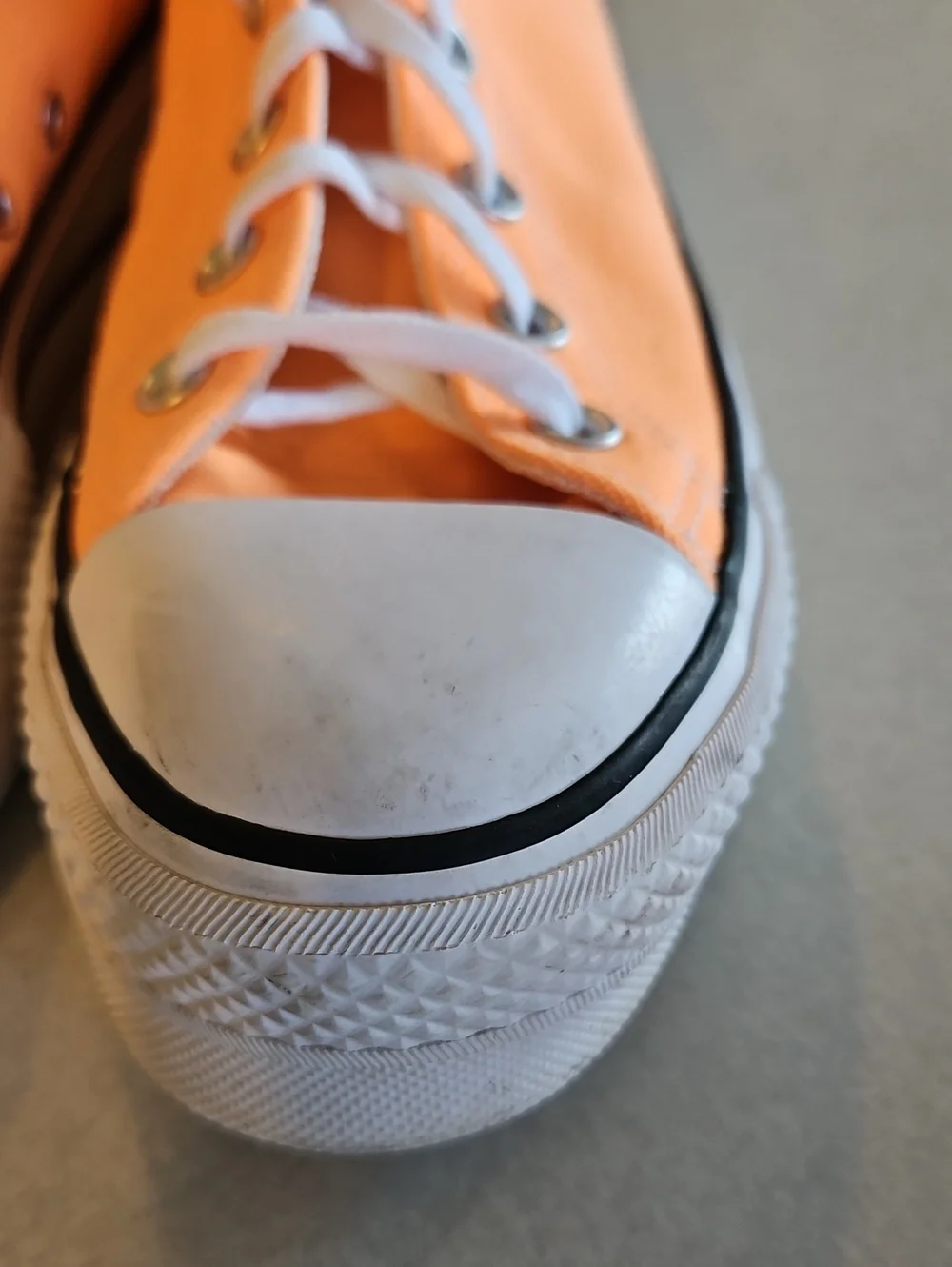 Orange Platform Converse Sneakers